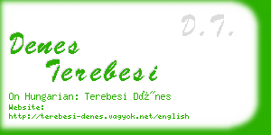 denes terebesi business card